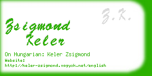 zsigmond keler business card